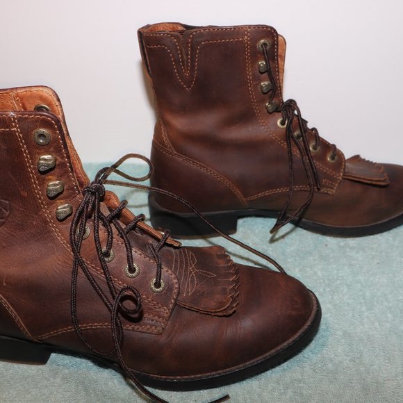 Ariat Heritage Lacer II Western Boots – Women’s Size 7.5 (Distressed Brown) - Picture 6 of 9